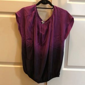 Women’s Joie Silk Purple Ombré Blouse Size Small